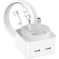 40W Dual USB-C Fast Charger - With USB-C Cable