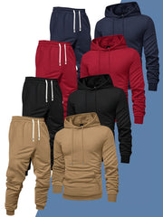 8pcs Men’s Hoodie & Sweatpants Set - SnaggIt