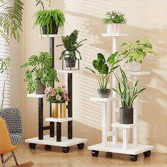 Modern Metal Plant Stand with Wheels by Snagg A Rack