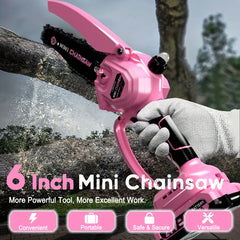 6 Inch Mini Electric Saw - Battery Powered With 2 × 2.0Ah Batteries