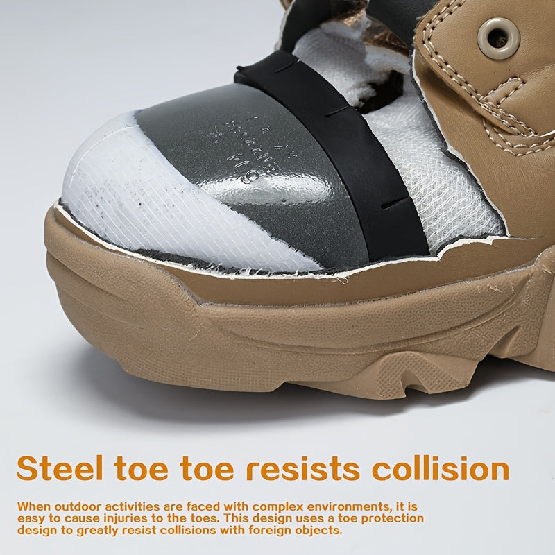 Men's High Top Work Boots with Steel Toe Protection by Snagg A Safety Shoes