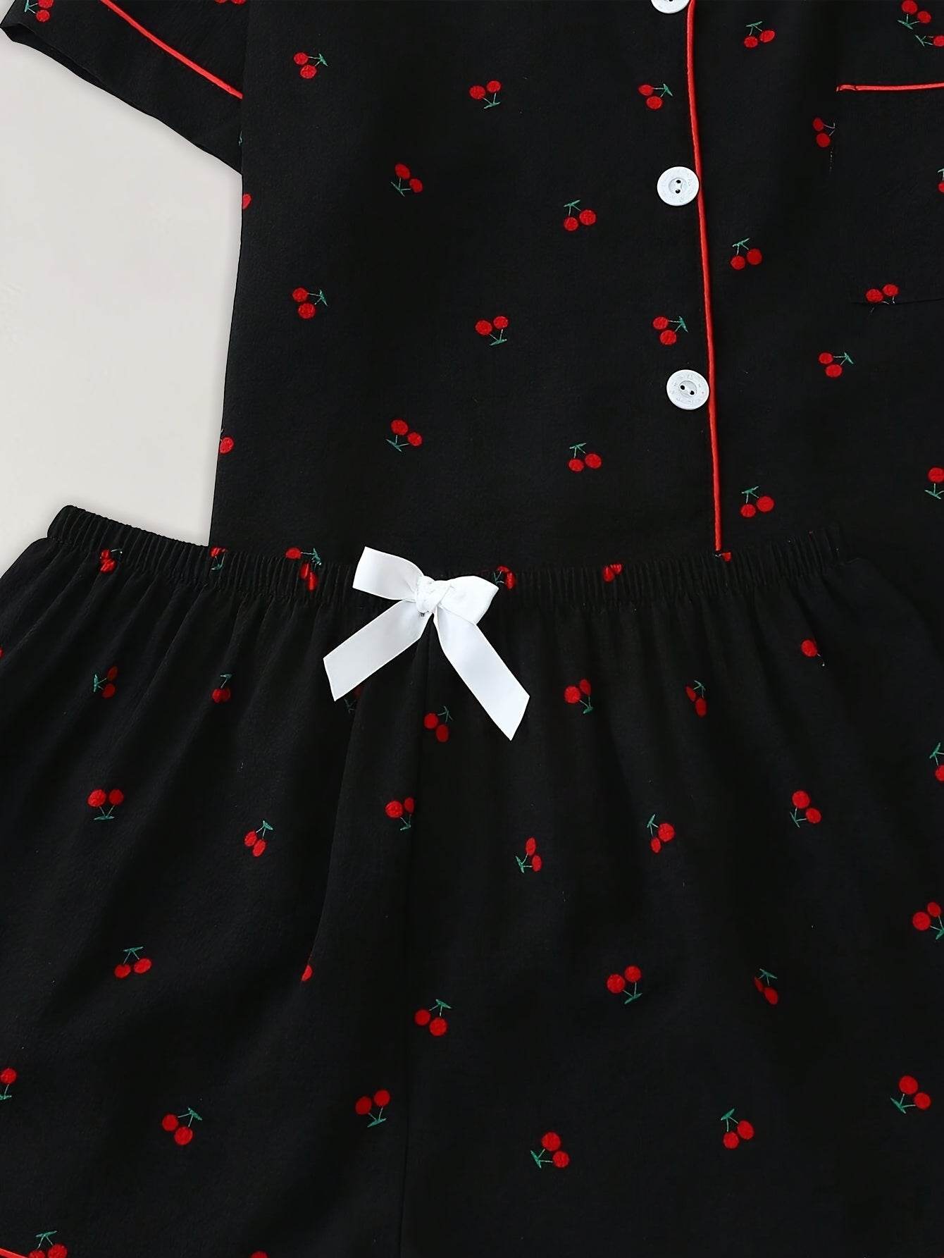 3-Piece - Women’s Cherry Blossom Pajama Set - SnaggIt