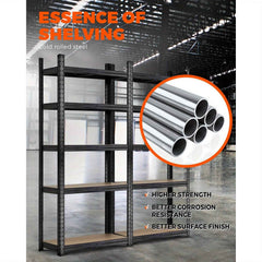 2 Pack 5 Tier Heavy Duty Garage Shelving Set