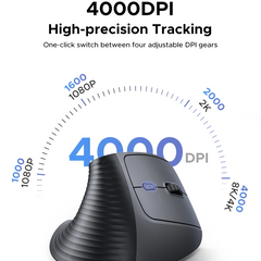Vertical Wireless Mouse – 2.4G Ergonomic Design with 4000 DPI for PC, Laptop & Tablet by Snagg A Gaming Mouse
