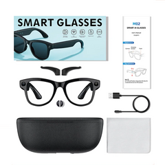 M02 Ultra Smart AI Glasses – 1080P HD Camera with 3600mAh Charging Case