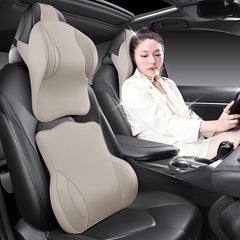 2pcs Nappa Leather Car Headrest & Lumbar Support Set by Snagg A Headrest