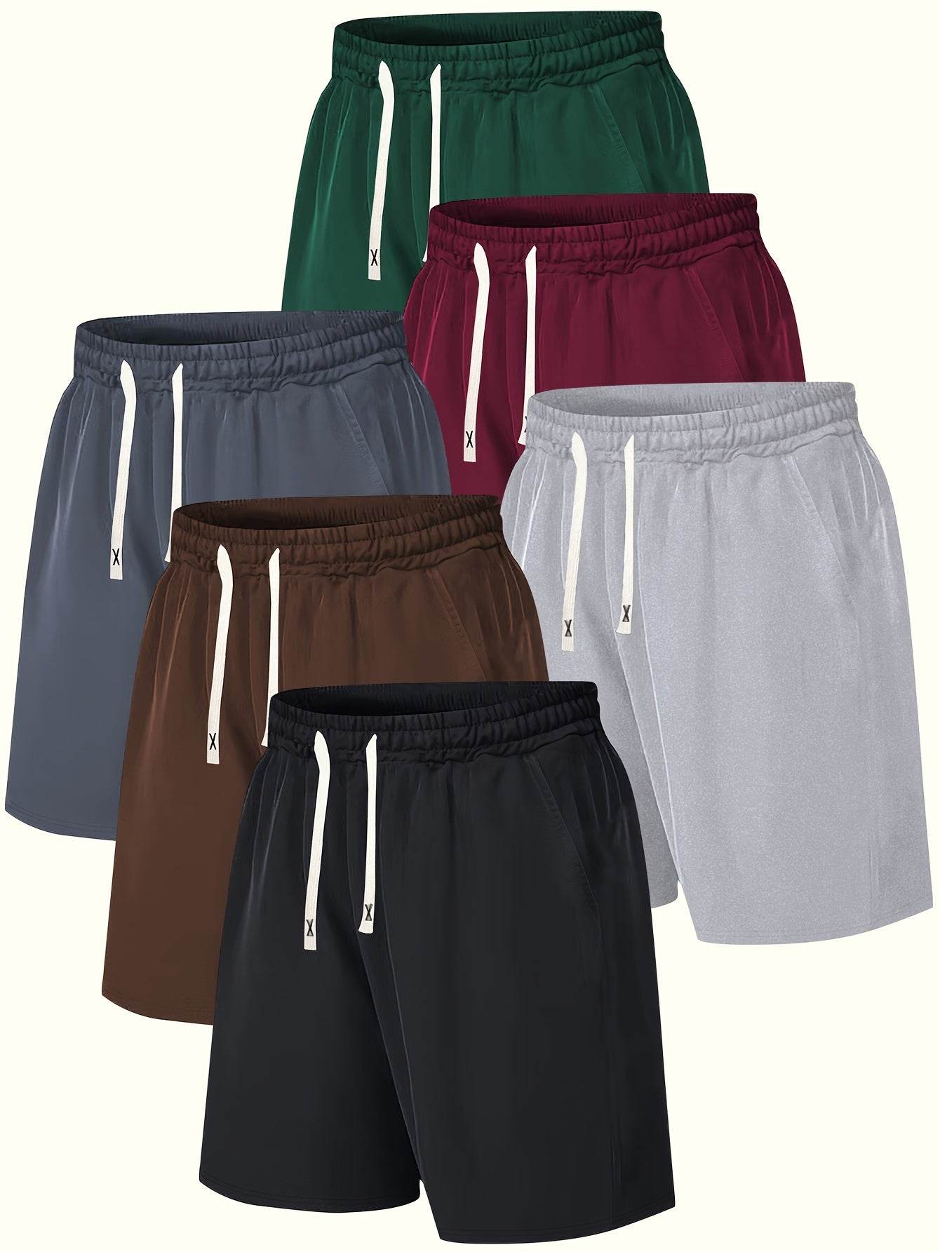 6pcs Men’s Summer Casual Jean-Style Shorts - SnaggIt