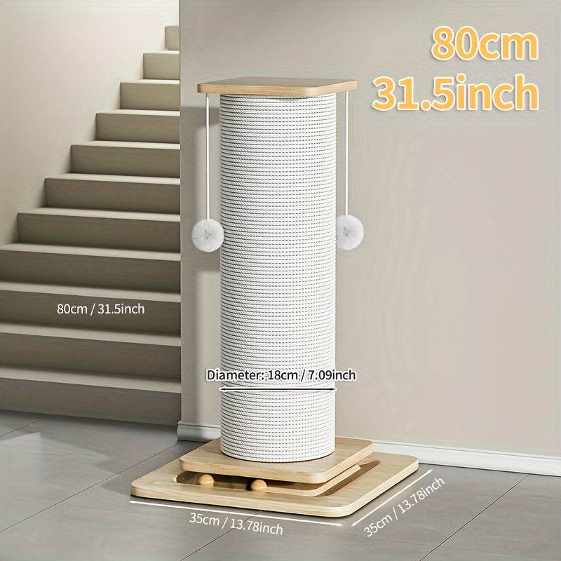 Cat Scratching Post With Sisal Rope with Hanging Play Ball - SnaggIt