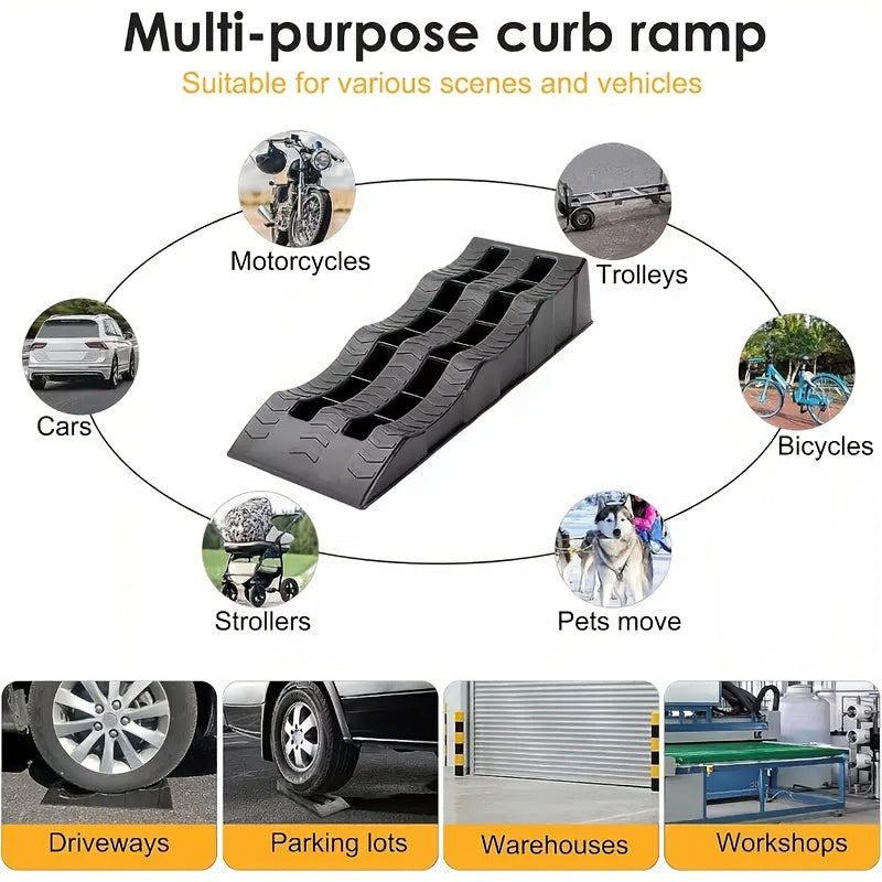 3 Step Ramp System with 3 Ton Load Capacity by Snagg A Wheel Chock