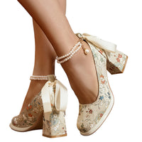 Women’s Vintage-Inspired Chunky Heel Shoes by Snagg A Shoes