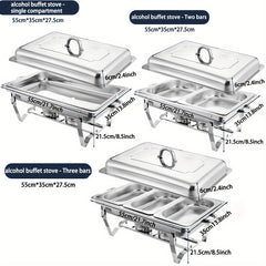Stainless Steel Buffet Chafing Dish Set by Snagg A Insulated Stove