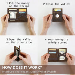 Genuine Leather Magic Wallet by Snagg It Wallet