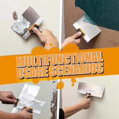 5PCS Stainless Steel Drywall Taping Knife Set 6–14” – Flexible 0.5mm Blades for Wall Repair, Patching & Finishing