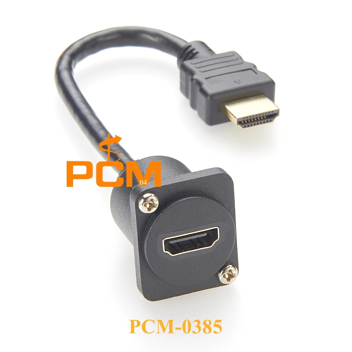 HDMI Chassis Mount Extension Cable – Female to Male 4K/2K@60Hz Panel Mount Connector (0.2M)