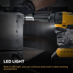 Brushless Electric Rivet Gun 2.4mm-4.8mm Automatic Riveter With LED Light for Dewalt 20V Battery