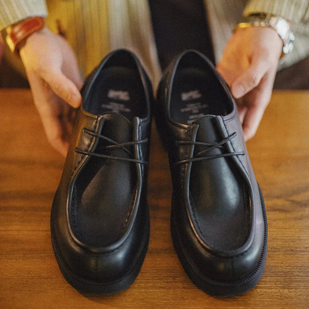 Men’s Vintage Black Derby Shoes by Snagg A Shoes