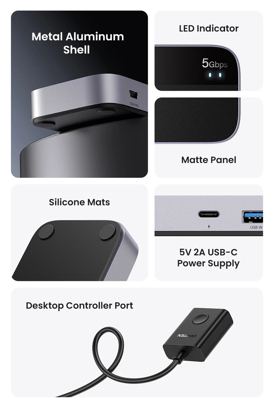 USB 3.0 KVM Switch 2 PC Sharing Hub for Keyboard, Mouse, Printer & Up to 4 USB Devices by Snagg A USB Switch