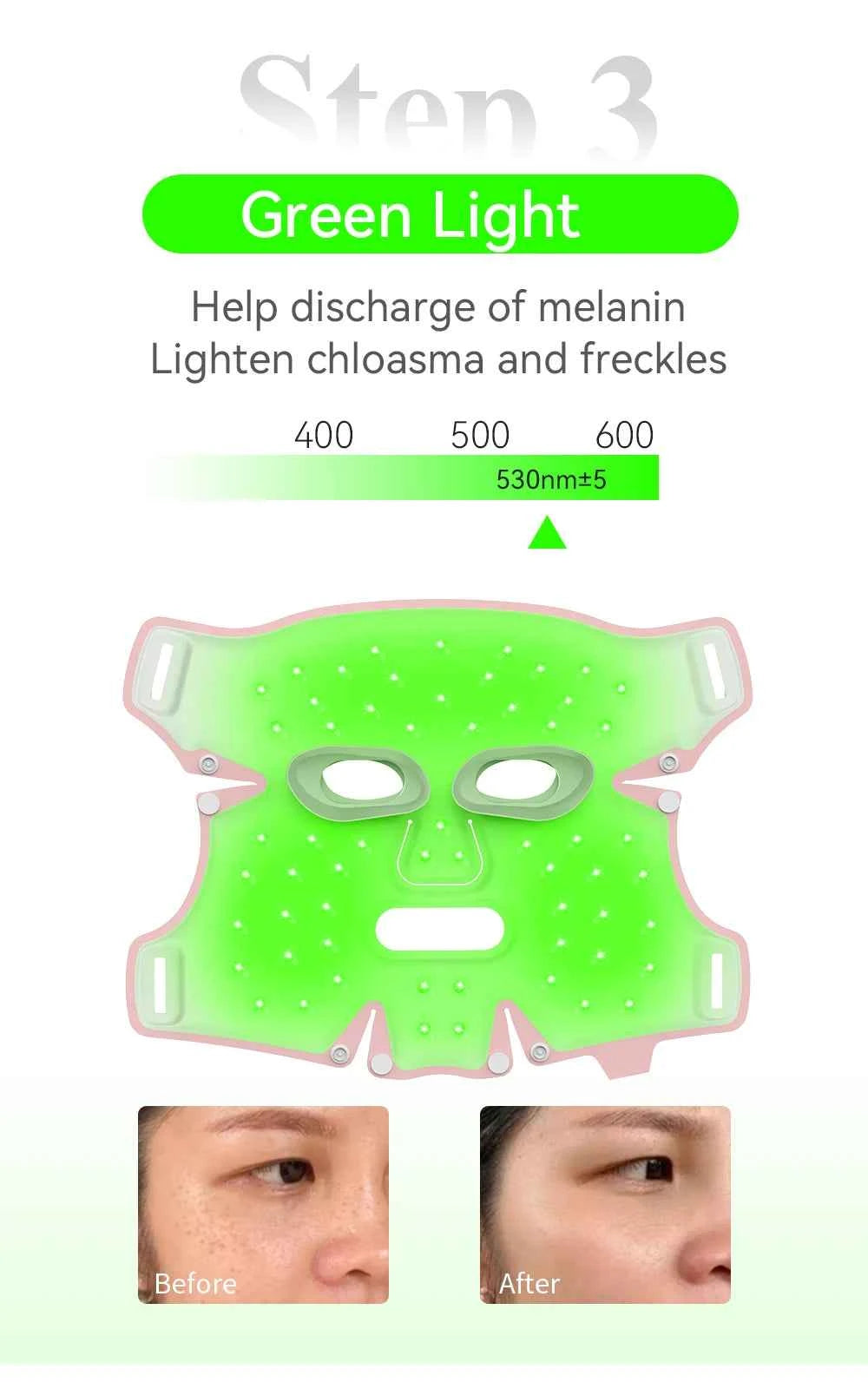 5-Color LED Face Mask – Photon Light Therapy Skin Rejuvenation Device with Heat Function