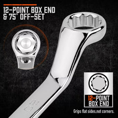 9-Piece 75° Offset Double Box-End Wrench Set - SnaggIt