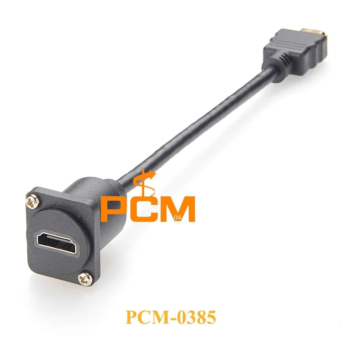 HDMI Chassis Mount Extension Cable – Female to Male 4K/2K@60Hz Panel Mount Connector (0.2M)