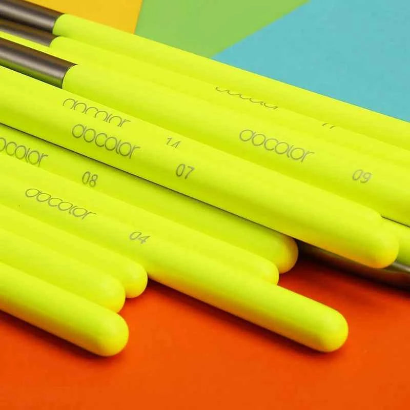 Professional Neon Green Master Series – High-Visibility Precision Makeup Brush Collection