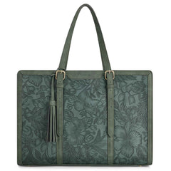 Women's Laptop Briefcase Tote 15.6" – Large Capacity 3-Layer Compartment Office Handbag