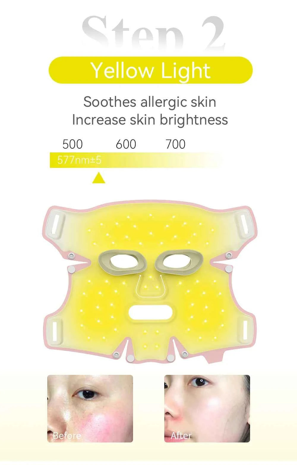 5-Color LED Face Mask – Photon Light Therapy Skin Rejuvenation Device with Heat Function