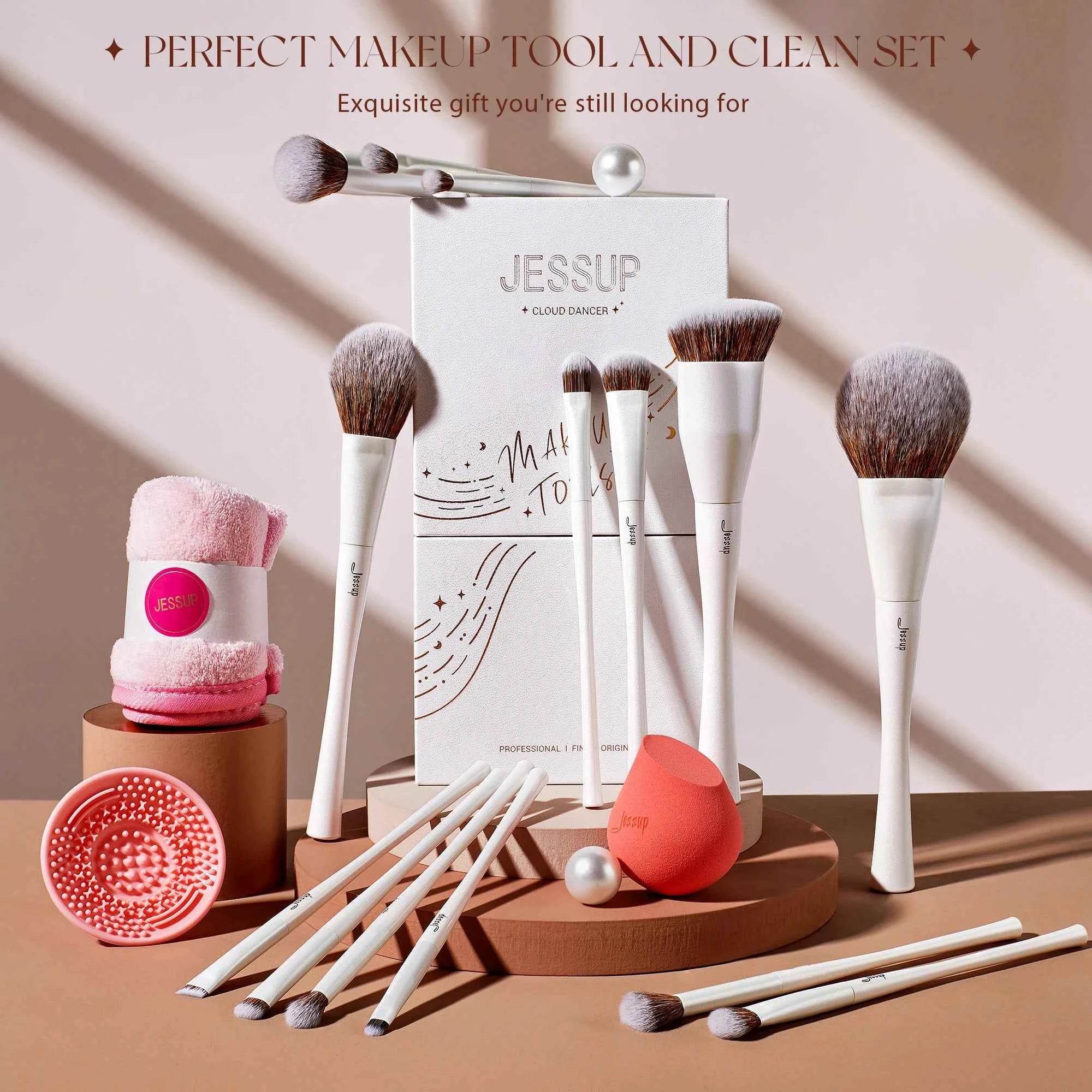 14 Piece Professional Makeup Brush Set + Beauty Tools Kit