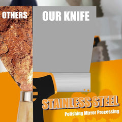 5PCS Stainless Steel Drywall Taping Knife Set 6–14” – Flexible 0.5mm Blades for Wall Repair, Patching & Finishing