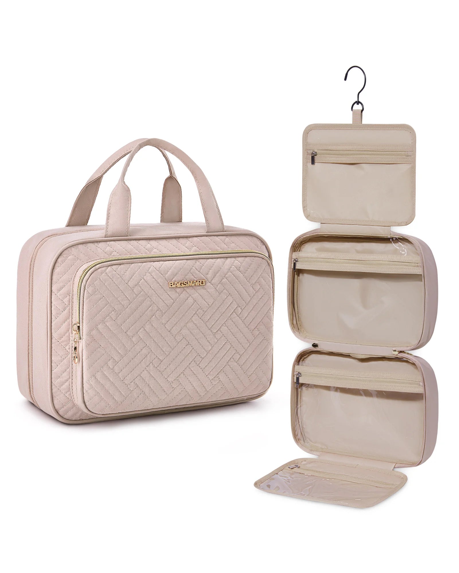 2-Piece Multifunction Makeup & Cosmetic Bag Set – Large Capacity Portable Travel Organiser for Women