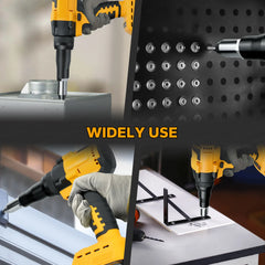Brushless Electric Rivet Gun 2.4mm-4.8mm Automatic Riveter With LED Light for Dewalt 20V Battery
