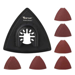 Oscillating Multitool Sand Pad Kit 19pcs 80mm | Hook & Loop Sandpaper Sheets for Burr Grinding Rust Removal