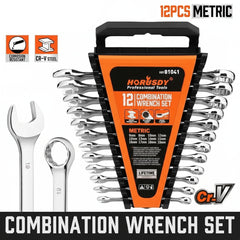 12 Piece Metric Combination Wrench Set – 8mm–19mm by Snagg A Wrench Set