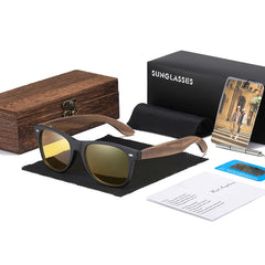 Handmade Walnut Wooden Polarized Sunglasses by Snagg It Sunglasses