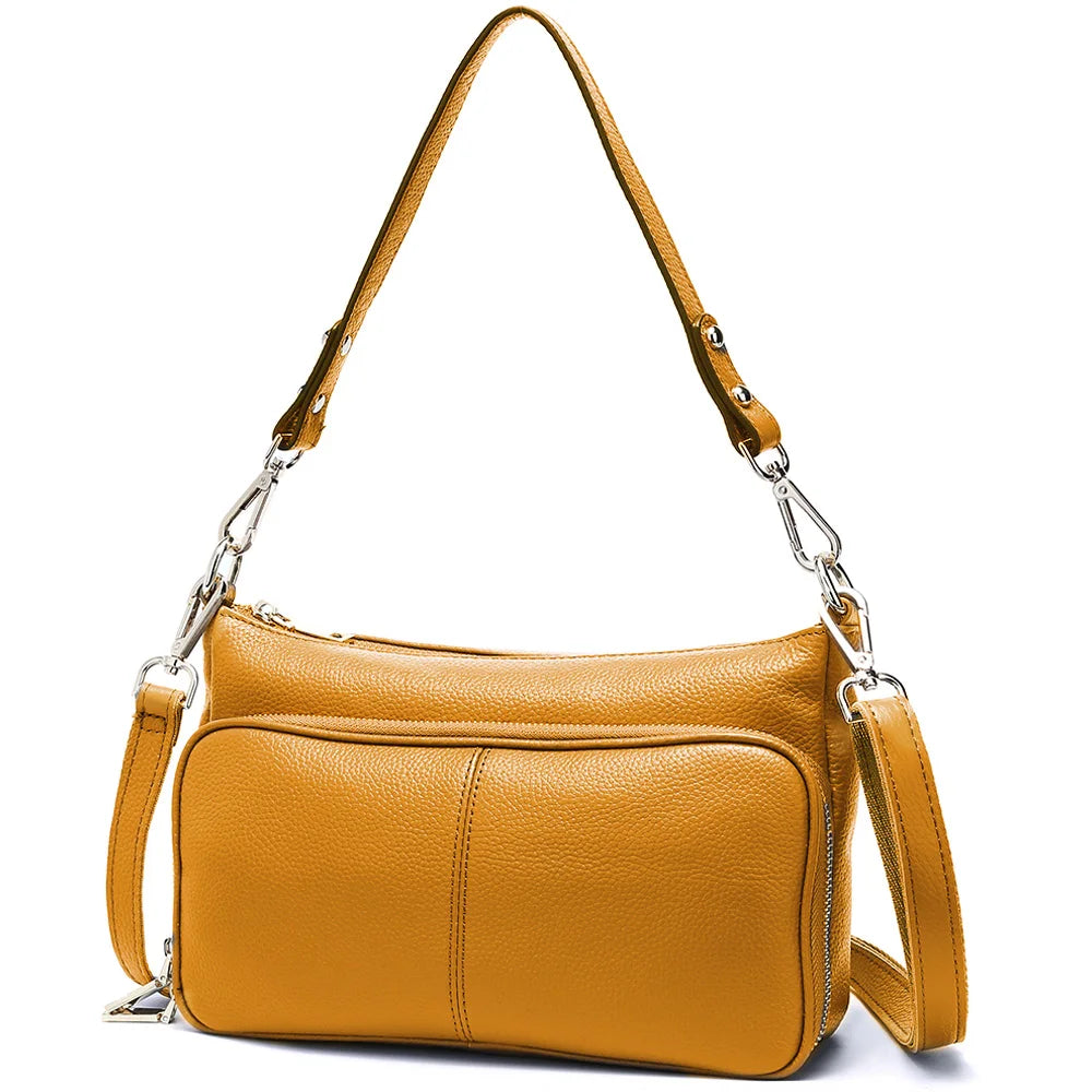 100% Genuine Leather Women's Hobo Shoulder Bag – Crossbody Messenger Bag in High-Quality Fashion Design