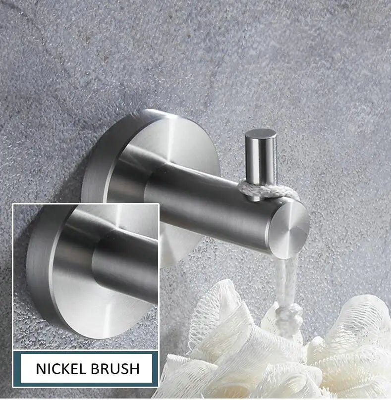 Brushed Nickel Wall Mounted Robe Hook by Snagg A Hook