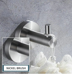 Brushed Nickel Wall Mounted Robe Hook by Snagg A Hook
