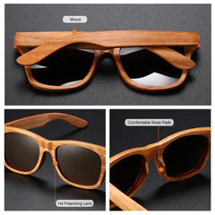 Natural Wood Polarized Sunglasses by Snagg It Sunglasses