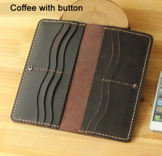 Handmade Vintage Leather Long Wallet