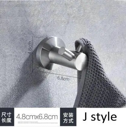 Brushed Nickel Wall Mounted Robe Hook by Snagg A Hook