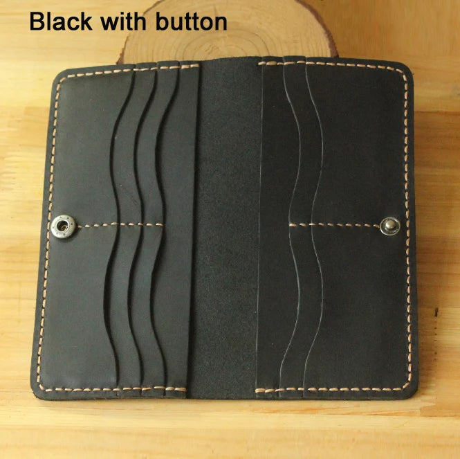 Handmade Vintage Leather Long Wallet