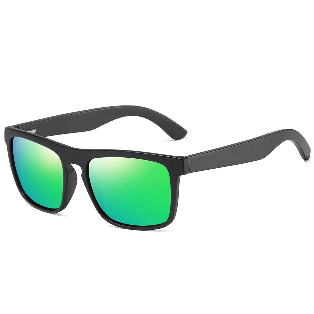 Black Wooden Polarized Sunglasses