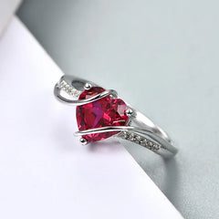 2.5ct Heart-Shaped Ruby Ring