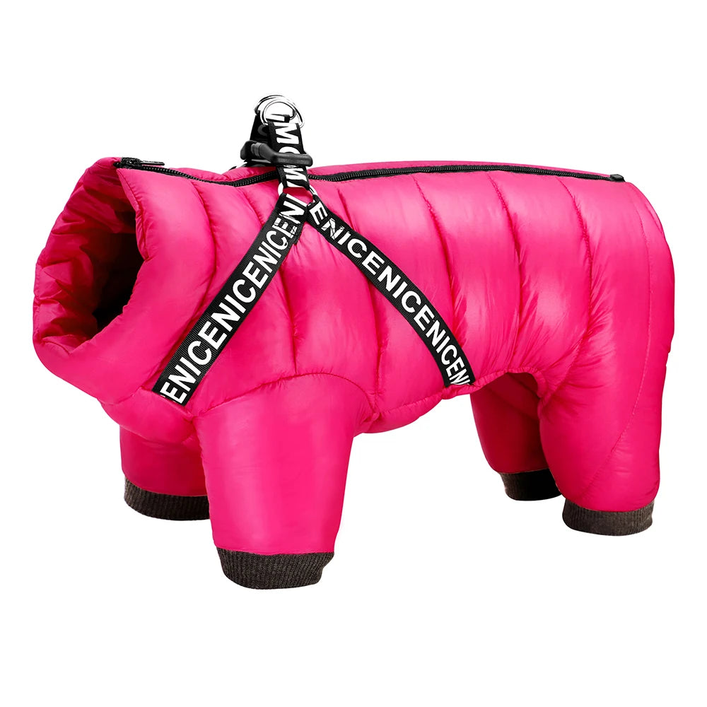 Waterproof Dog Jumpsuit – Heavy-Duty Winter Coat for Small, Medium & Large Dogs