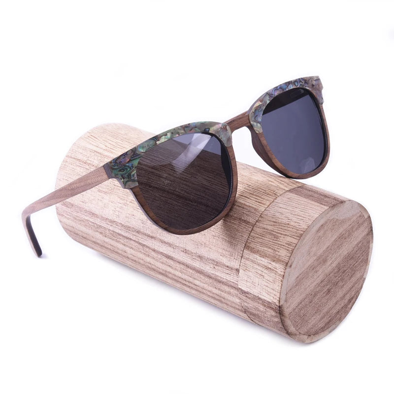 Seashell Walnut Wood Sunglasses