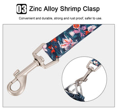 Floral Pet Leash with Neoprene Padded Handle by Snagg A Leash