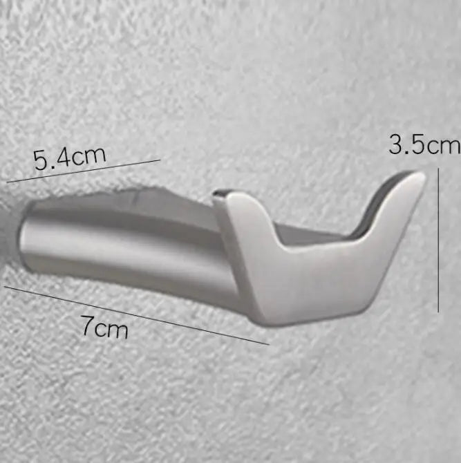 Brushed Nickel Wall Mounted Robe Hook by Snagg A Hook