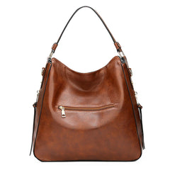 Faux Leather Large Vintage Hobo Tote – European Designer Crossbody & Shoulder Bag for Women