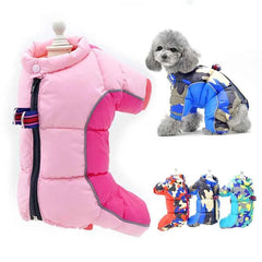 Waterproof Dog Snow Suit – Super Warm Soft Full-Cover Belly Overalls for Small Dogs