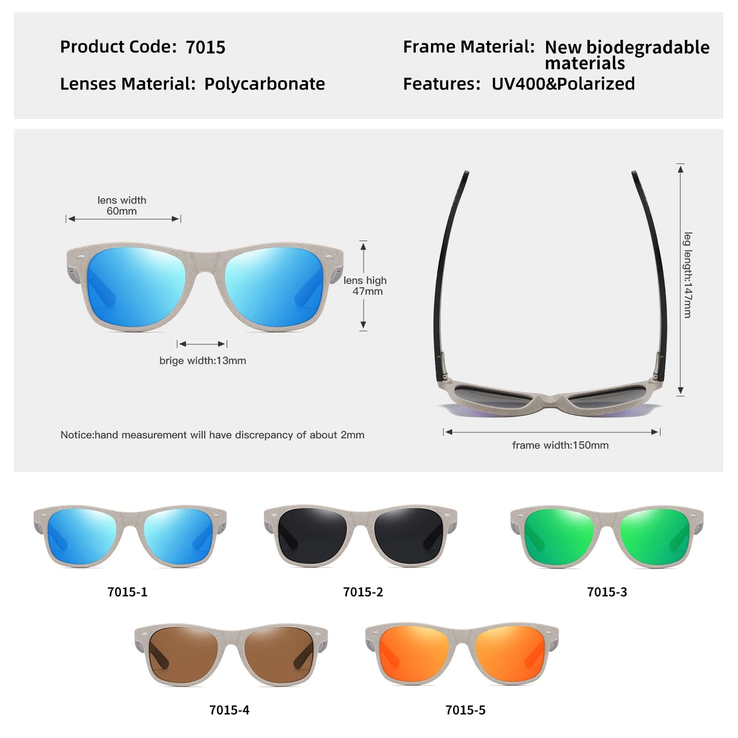 Natural Bamboo Fashion Wooden Sunglasses